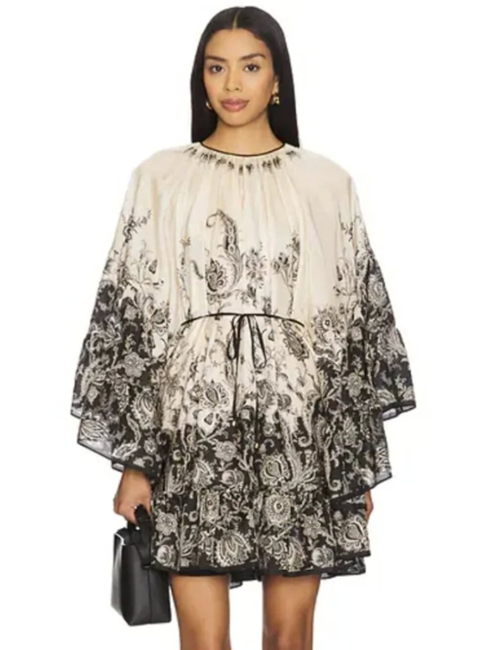 Zimmermann 100% Silk Rhiannon Lantern Mini Dress, size 8 NWT